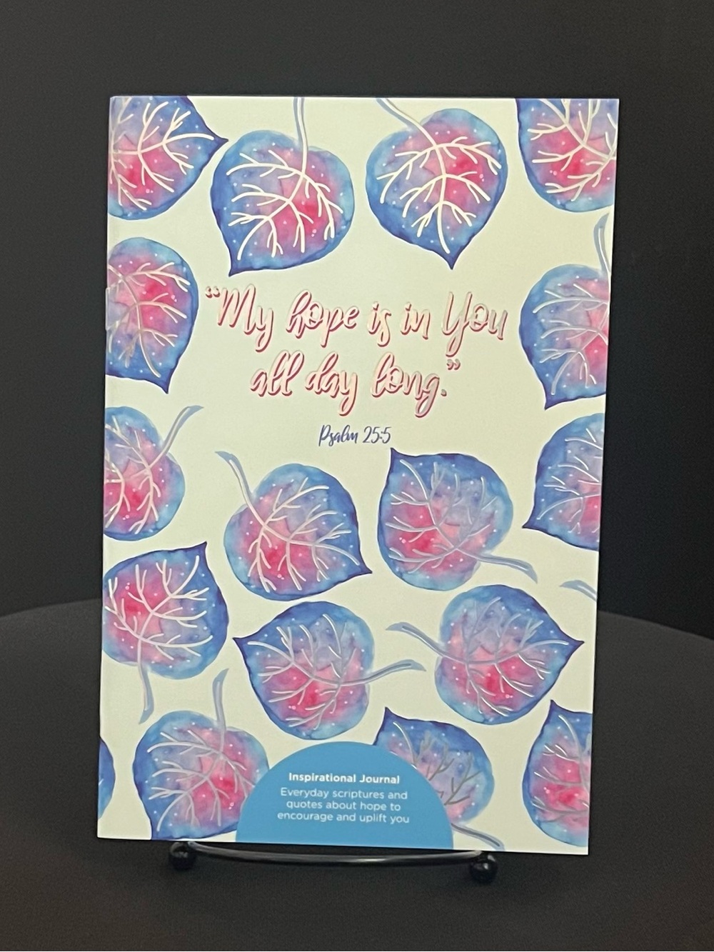 HOPE Inspirational Journal - Blue and Pink Leaf Design